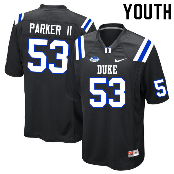 Youth #53 Brian Parker II Duke Blue Devils College Football Jerseys Sale-Black - Click Image to Close
